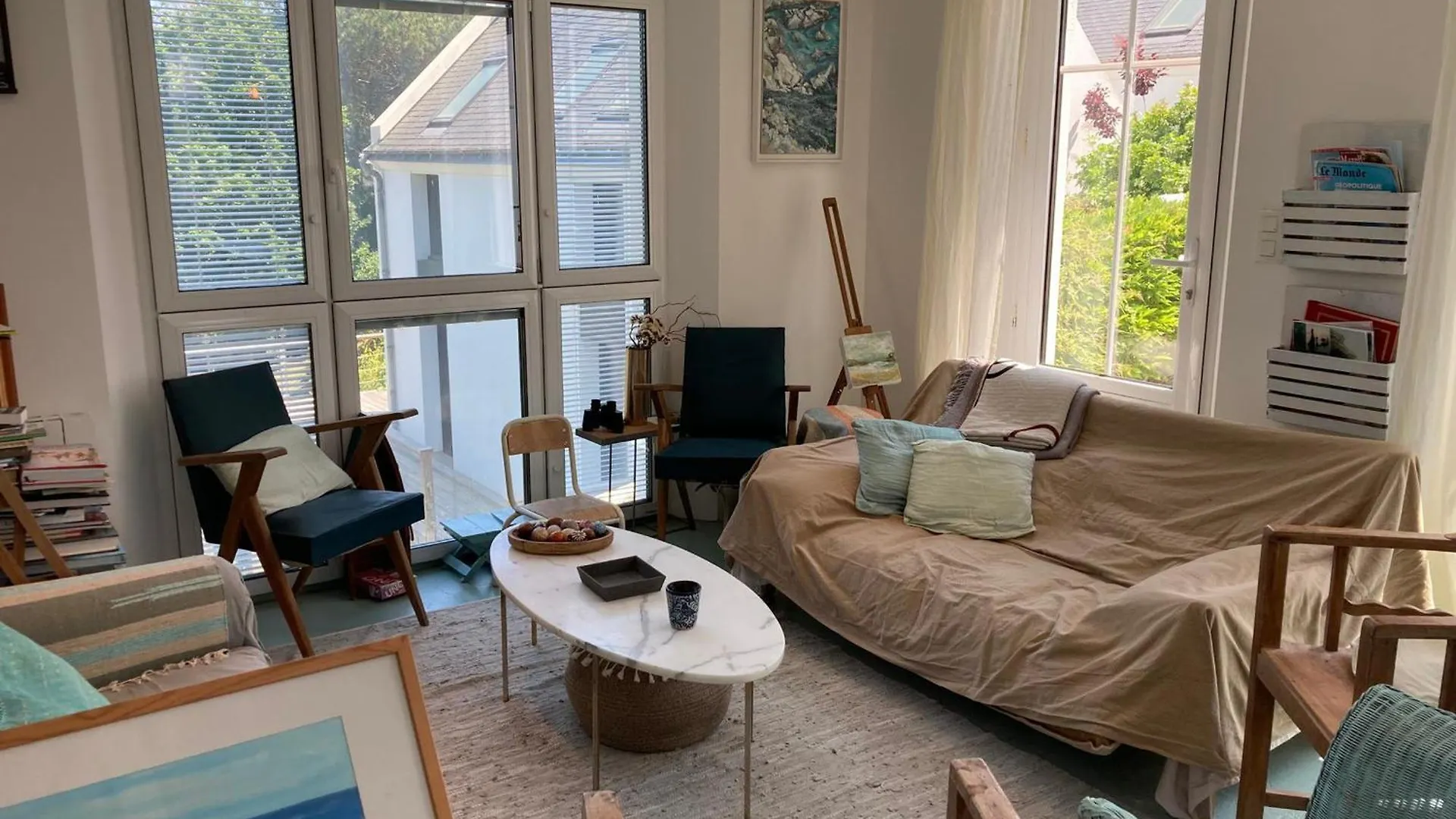 Villa Boheme Chic A Sauzon Avec Vue Mer Et Wifi - Fr-1-418-174