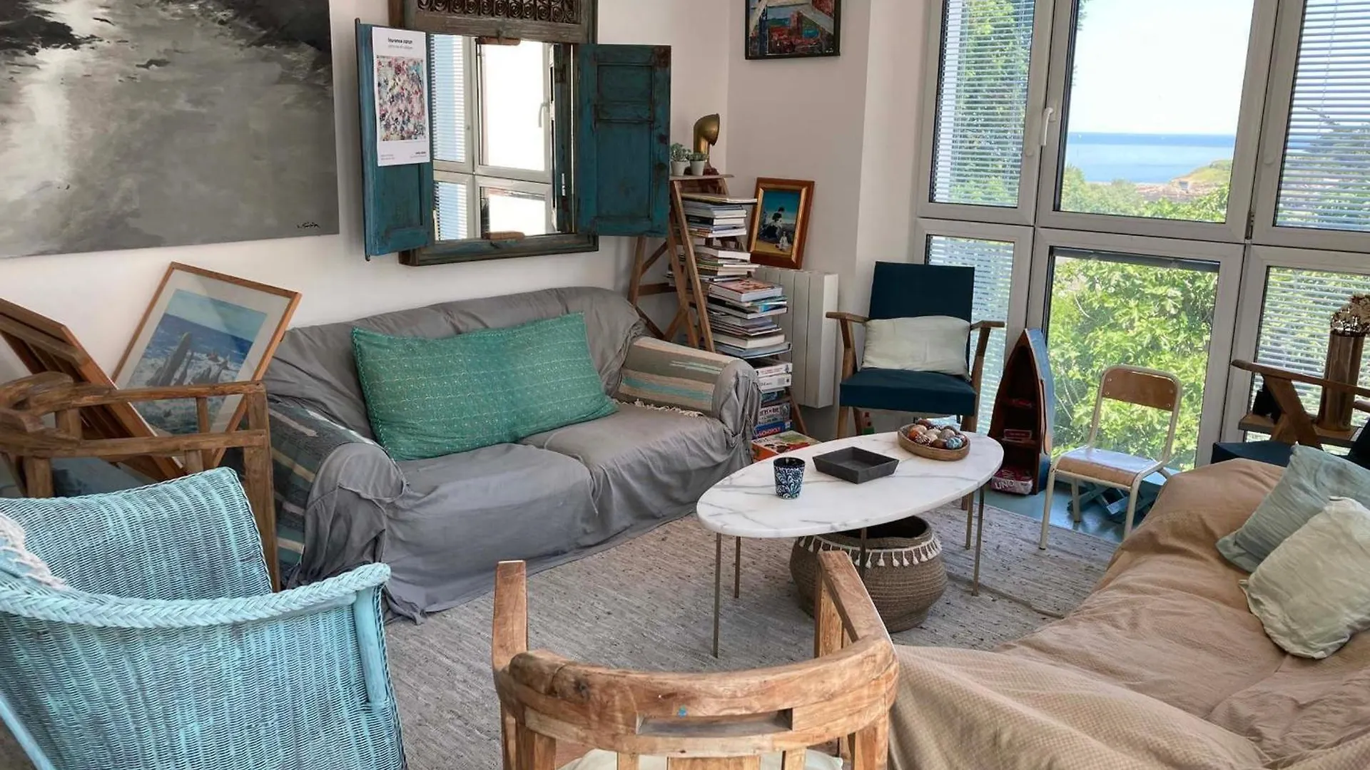 Villa Boheme Chic A Sauzon Avec Vue Mer Et Wifi - Fr-1-418-174 location